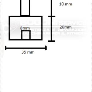 Elastomero ammortizzatore tapis roulant Filetto M/F din 8